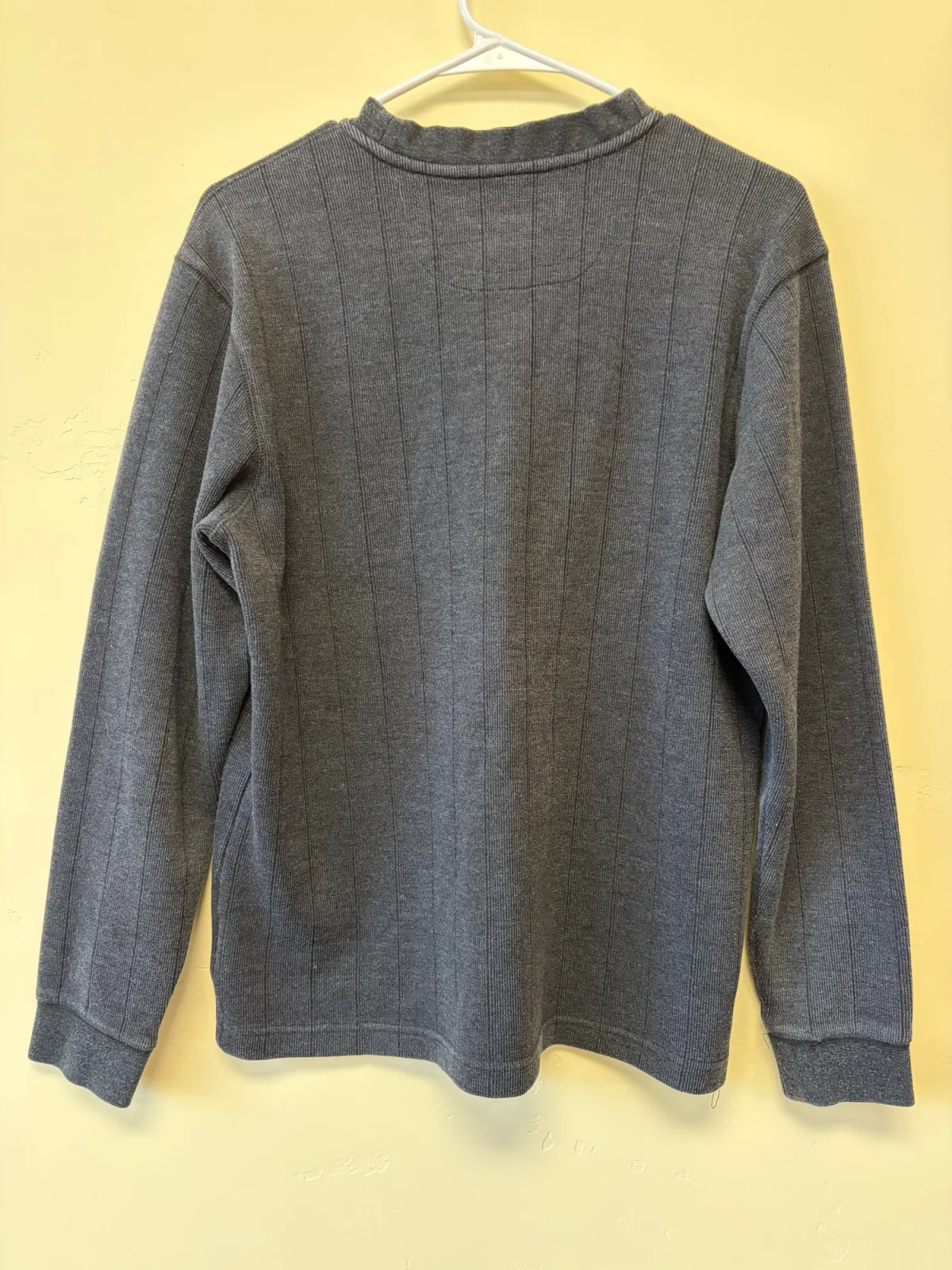 Columbia Men's V-Neck Ribbed Knit Pullover Sweater Charcoal Grey Size S photo 3