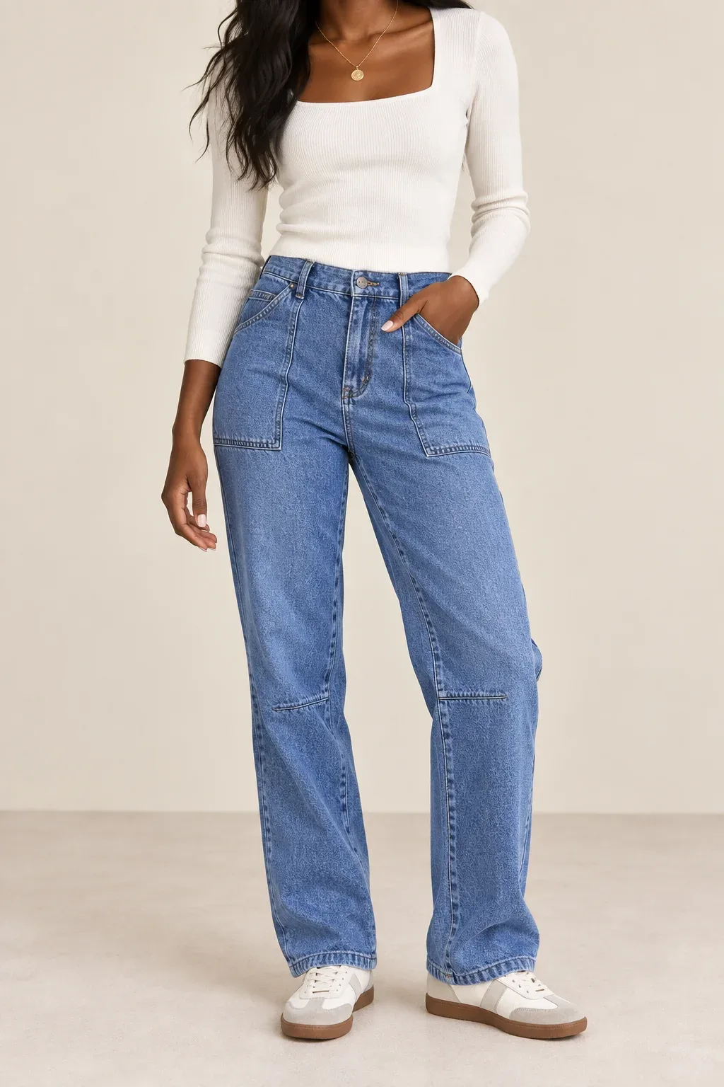 rag & bone Leyton High-Rise Workwear Tapered Crop Utility Jeans - Women's Size 12