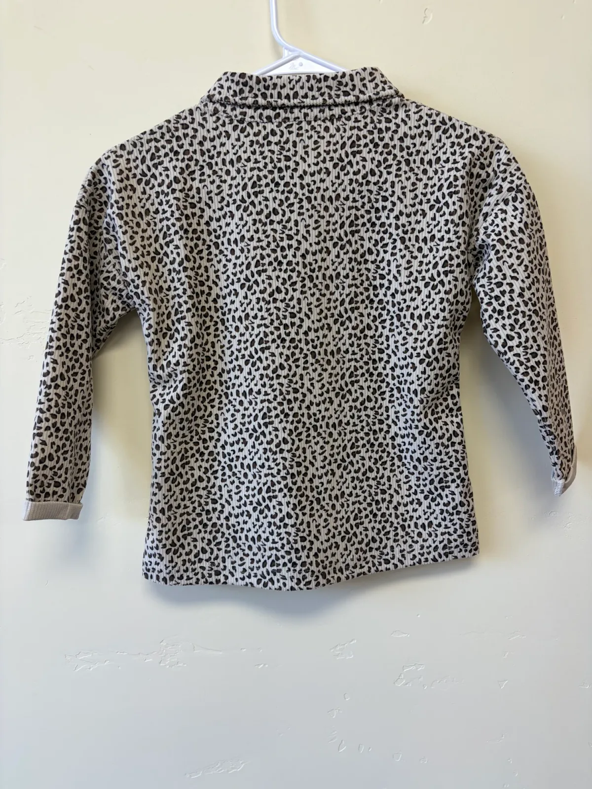 Tiny Whales Kids NWT Wild One Leopard Corduroy Button-Down Shacket - Cream/Brown, Size 6Y photo 3