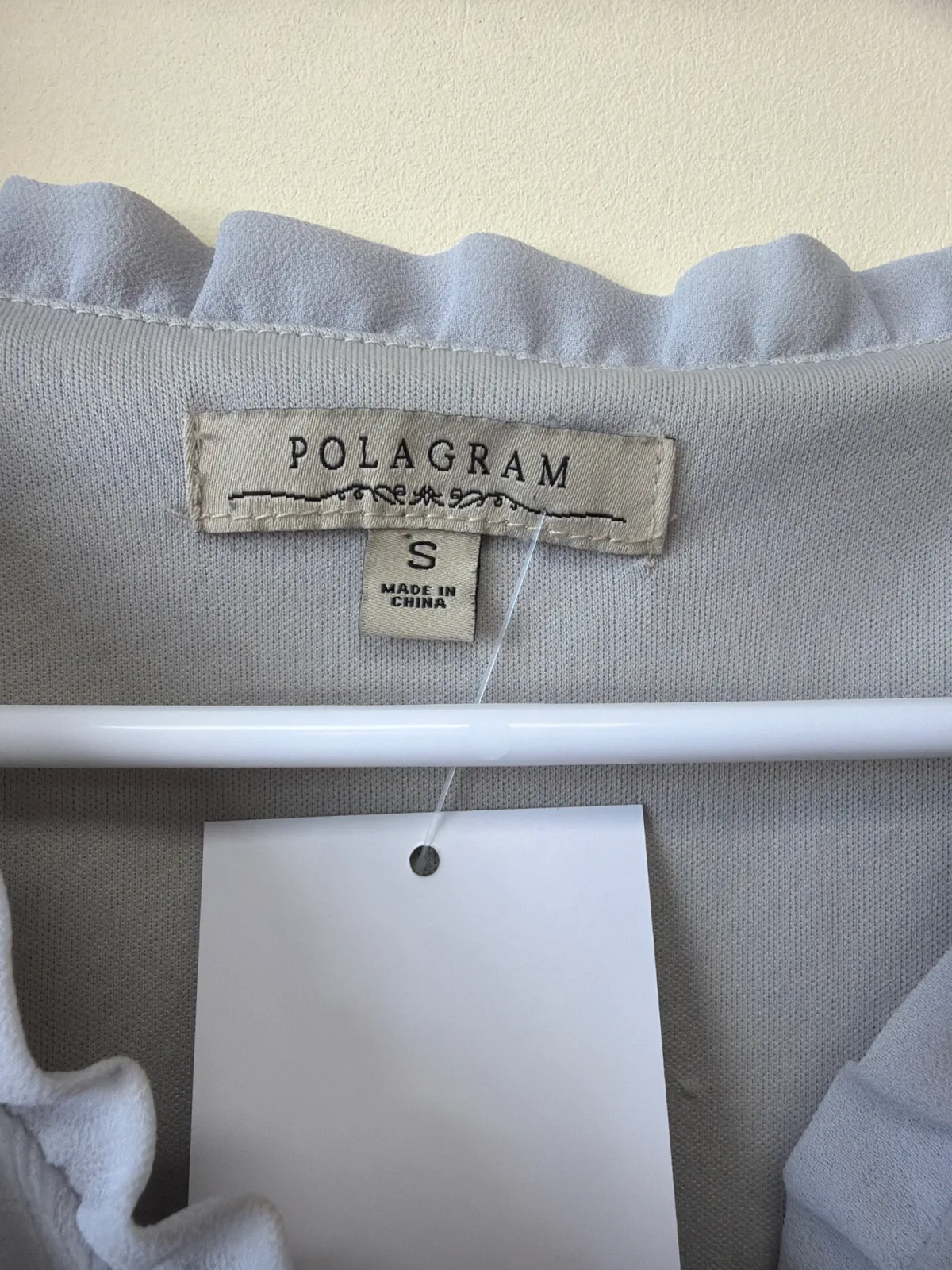 Polagram Swiss Dot Ruffle-Trim V-Neck Mini Dress - Size Small photo 4
